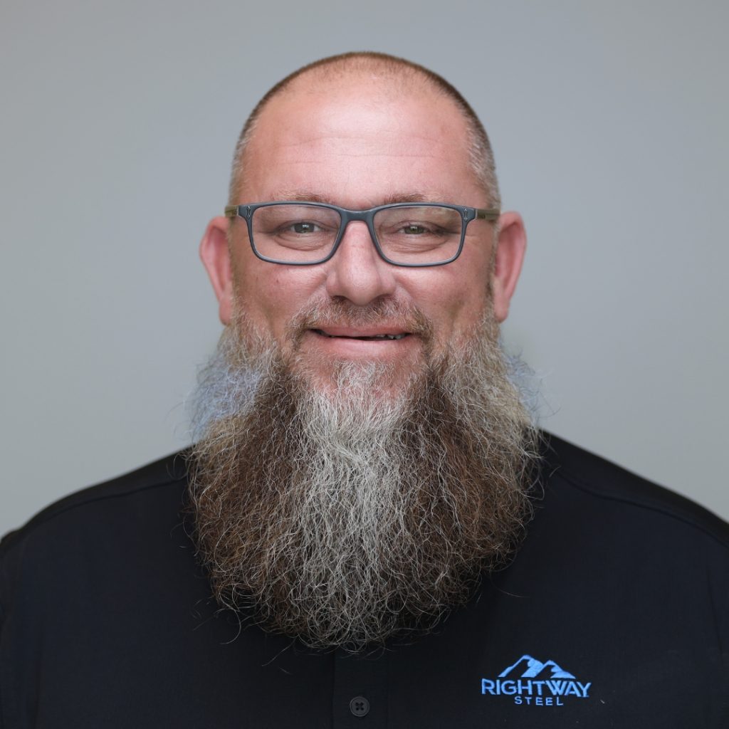 Justin Maycock with Rightway Steel.